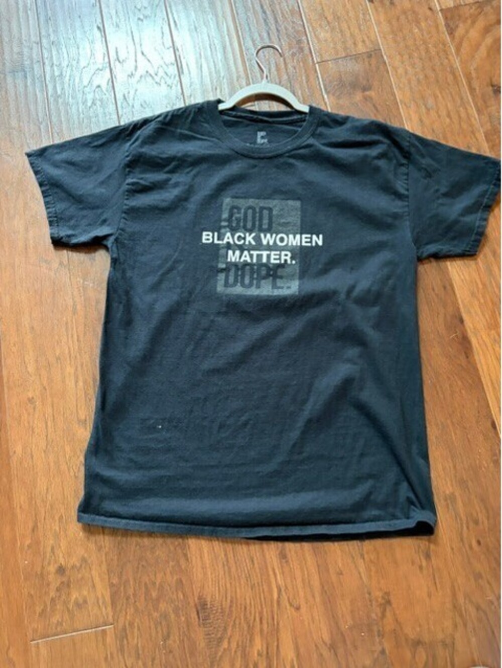 God Is Dope Black Women Matter Black Graphic T-Shirt Size Large